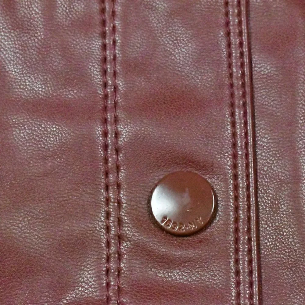 Abercrombie & Fitch Faux Leather Knee Length Brown Skirt Size S